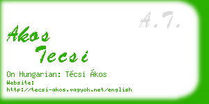 akos tecsi business card